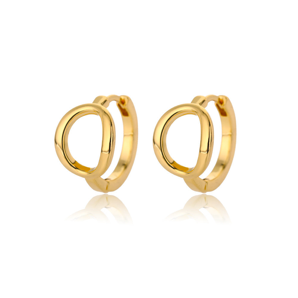 Women Stainless Steel Letter A-Z Piercing Earring Fashion Jewelry