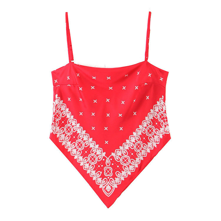 Shirt CAMIS Vest Spaghetti Strap Fashion Top Retro Sexy